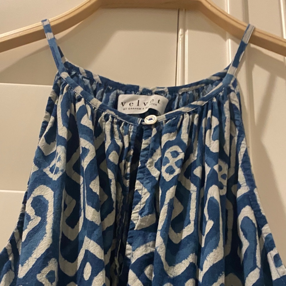 Velvet by Graham & Spencer Blue Patterned Maxi Dress - Picture 3 of 6
